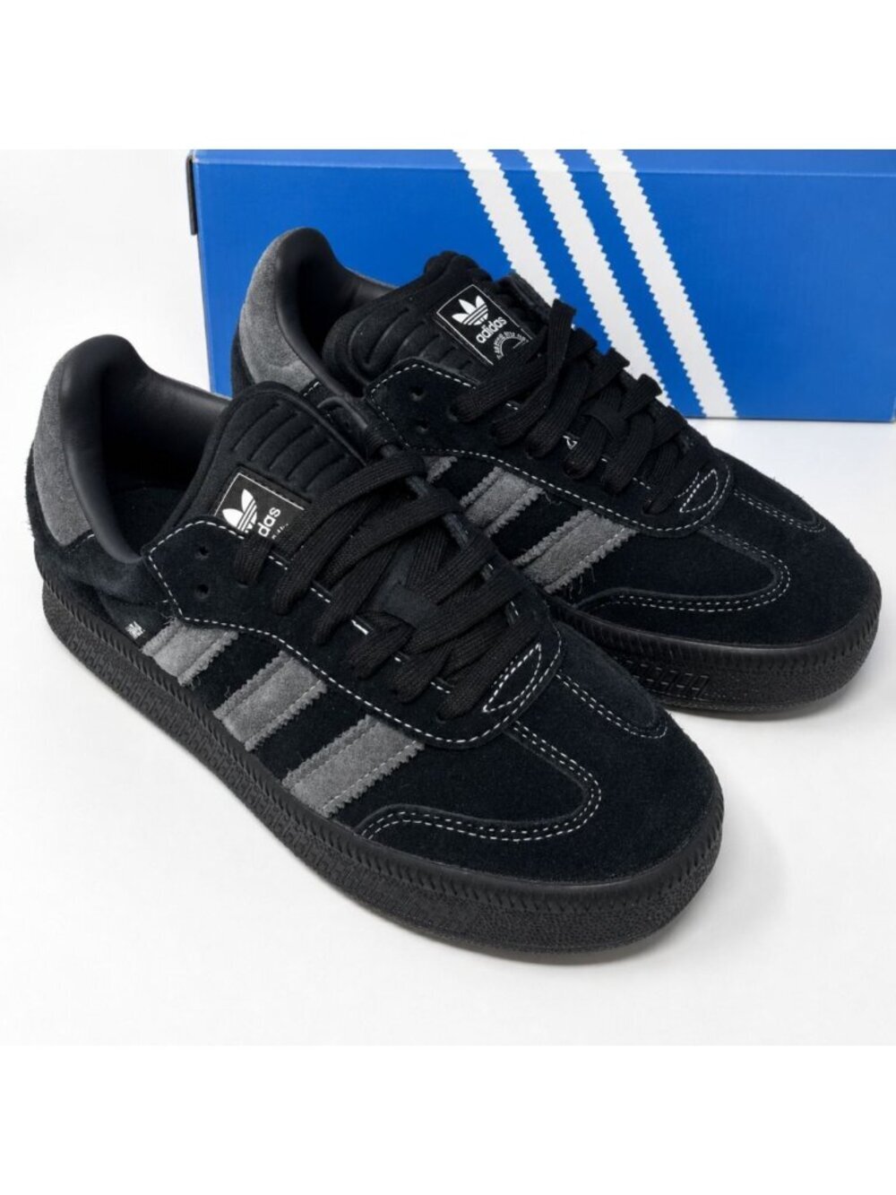 Adidas Samba XLG Core Black Carbon Men's Shoes Size 7.5 New w/ Box IH2219